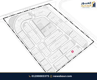 أرض - تم التخصيص 209 م² عمارة سكني — مدينة العبور الجديدة، الحي السادس والثلاثون، مجاورة 8 — موقع القطعة — 1