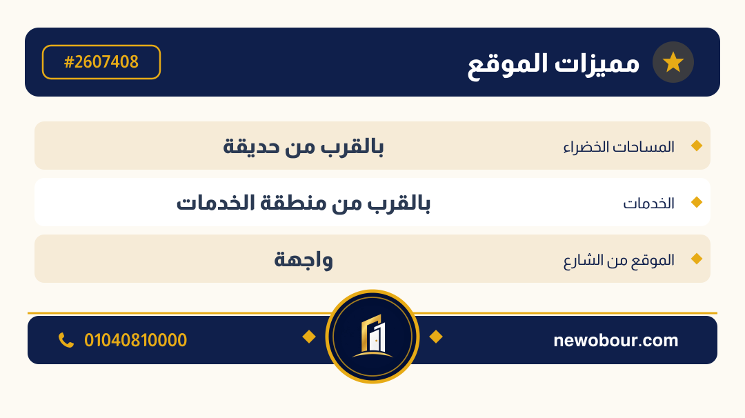 أرض - تم التخصيص عمارة سكني — مدينة العبور الجديدة، الحي الثامن، مجاورة 6 — بطاقة الإعلان — 5